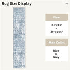 Runner Rug 2'6" x 12' Washable Non-Slip 2.5x12 ft Long Runner Rugs - Image 5