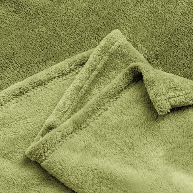 BEDELITE Fleece Blanket Sage Green Throw Blanket - Image 7