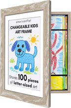 Americanflat 8.5x11 Changeable Kids Art Frame - Driftwood