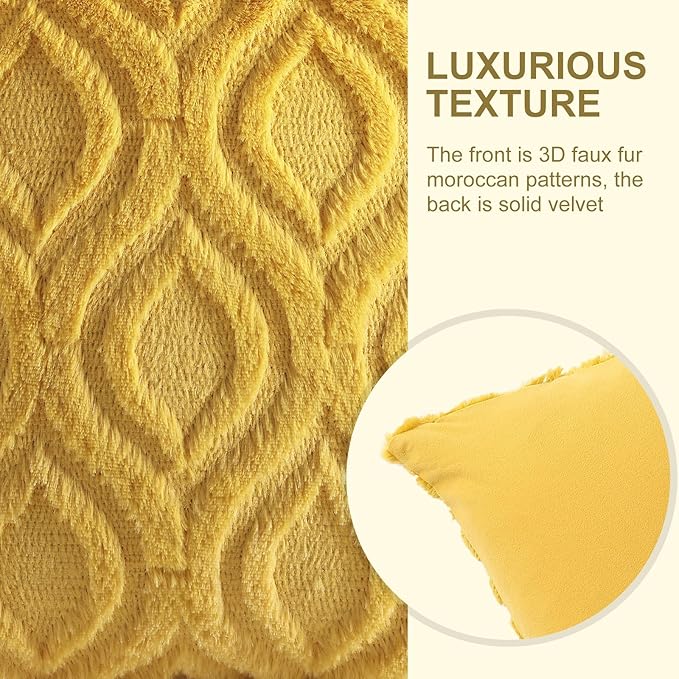 decorUhome Summer Throw Pillow Covers 20x20 Inch Set of 2, Soft Plush Faux Wool - Image 6