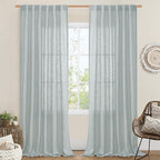 LAMIT Living Room Linen Curtains 95 Inch by LAMIT
