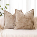 HPUK Fall Chenille Soft Throw Pillow Covers 18x18 Set of 2, Accent Cushion by HPUK