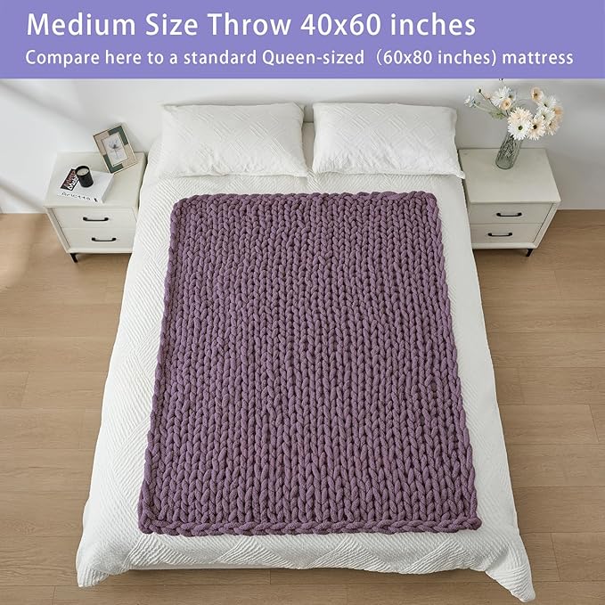 Bigacogo Chunky Knit Throw Blanket - Image 5