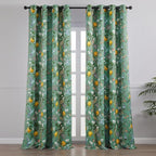 Extra Long 108 Inches Curtains for Large Window Funky Sage Green Tall Light - Image 2