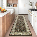 Washable Kitchen Rugs Non Slip 2x6 Hallway Runner Rug Stain Resistant Low Pile - Image 2