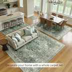 RELEANY Area Rugs 5'x7' Washable Non-Slip, Floral Vintage Distress Print - Image 4