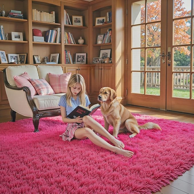 Rugs for Bedroom 4x6, Alfombras para Salas Shag Large Plush Soft Area Rug - Image 6