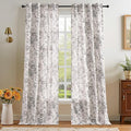jinchan Linen Floral Curtains 96 Inch Length by JINCHAN