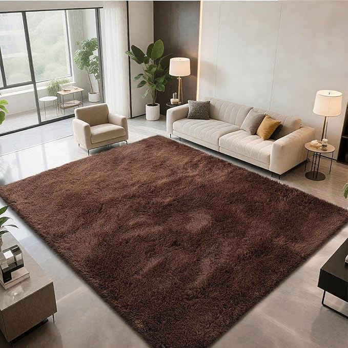 Shag Area Rugs for Bedroom Living Room, 5X8 Ultra Soft Fluffy Area Rugs for Dorm by Boshengya