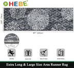 HEBE Hallway Runner Rug 2'8''x8' Washable Vintage Distressed Area Rugs Non Slip - Image 2