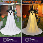 Halloween Ghost Decorations, 2 Pack 5FT Lighted Ghosts with Remote