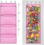 Honeyera The Original Storage for Stuffed Animals, Over Door Organizer for Stuffies, Baby Accessories, Toy Plush, Breathable Hanging Pockets Big Girls Toddler Large Bag