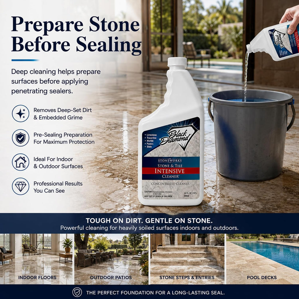 Stone & Tile Intensive Cleaner for Travertine & Natural Stone, 1-Quart