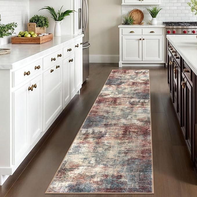 IOHOUZE Abstract Runner Rug 2x10 Ft Washable Runners - Image 2