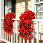 Faux Bougainvillea Artificial Flowers Fake Plants, 2 PCS Red