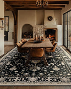 Area Rugs 9'x12' Washable Non-Slip, Floral Vintage Distress Print Pattern - Image 8