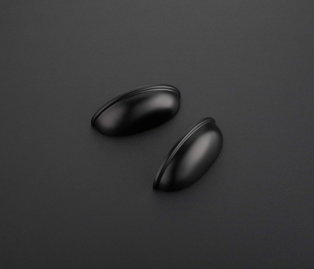 Ravinte Matte Black Drawer Pulls Cabinet Cup Pulls 3 Inch 10 Pack
