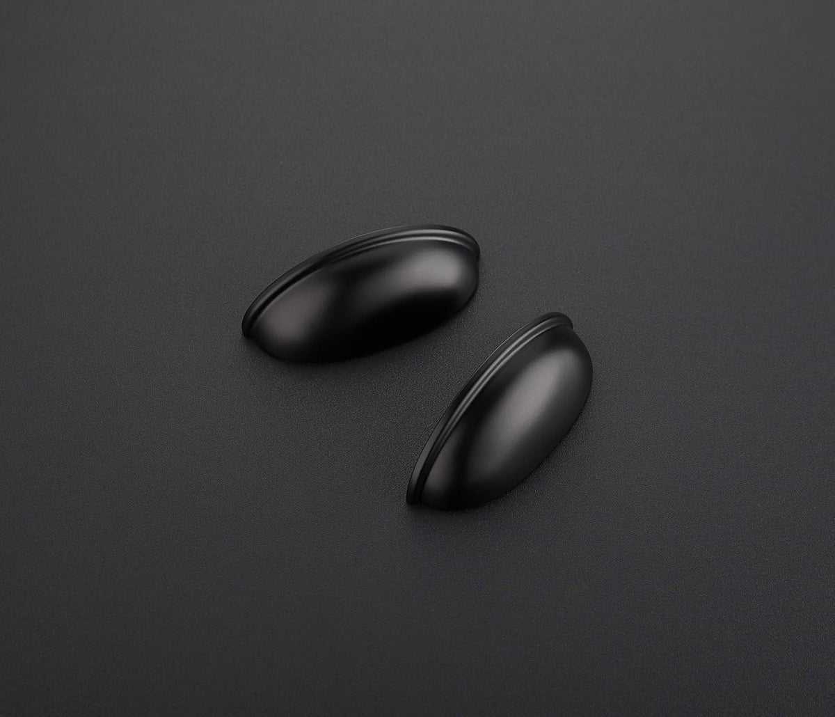 Ravinte Matte Black Drawer Pulls Cabinet Cup Pulls 3 Inch 10 Pack