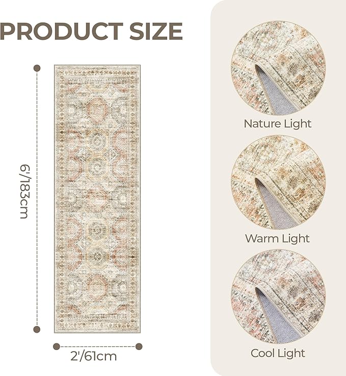 Washable Runner Rugs for Bedroom - Image 2