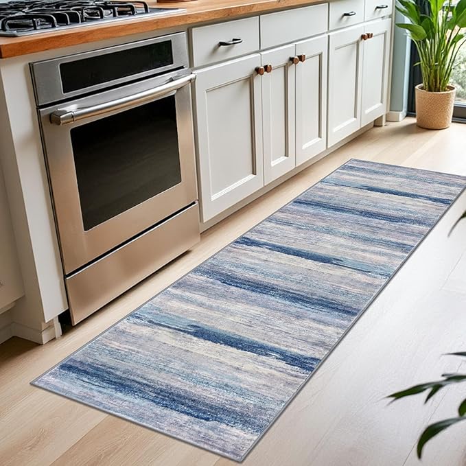 KOZYFLY Modern Abstract Washable Rug Runner 2x7 Hallway Runner Rug Non-Slip - Image 3