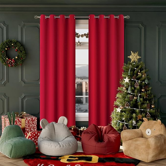 BGment Christmas Room Darkening Curtains 84 Inches Long - Image 2