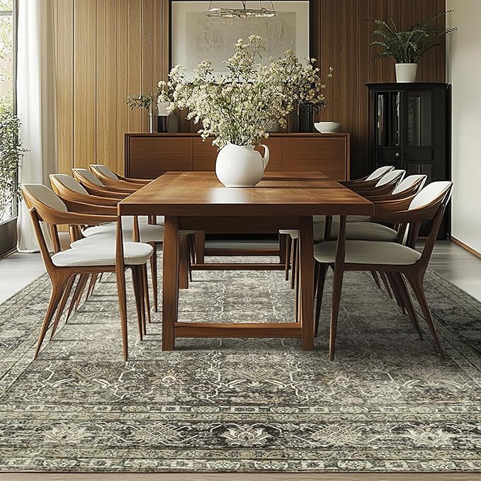 Washable Rugs 8x10 Area Rugs for Living Room- Vintage Rugs for Bedroom - Image 8