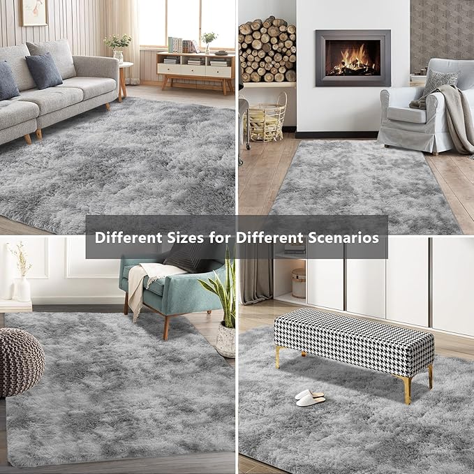 Shag Area Rugs for Bedroom Living Room, 8X10 Ultra Soft Fluffy Area Rugs for - Image 9