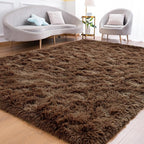 Goideal Fluffy Rug for Bedroom Living Room, 5x7 Brown Area Rugs, Faux Fur Shag by Goideal