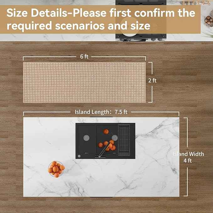 YDKGL 2x6 ft Boho Kitchen Runner Rugs Mat Non Slip Woven Runners - Image 2