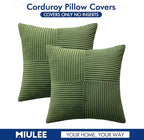 MIULEE Moss Green Decorative Throw Pillow Covers 16x16 Inch - Image 6