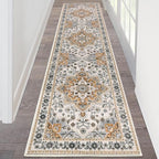 HEBE Hallway Runner Rug 2'x8' Washable Vintage Distressed Area Rugs Non Slip by HEBE