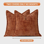 HPUK Fall Chenille Soft Throw Pillow Covers 18x18 Set of 2, Accent Cushion - Image 5