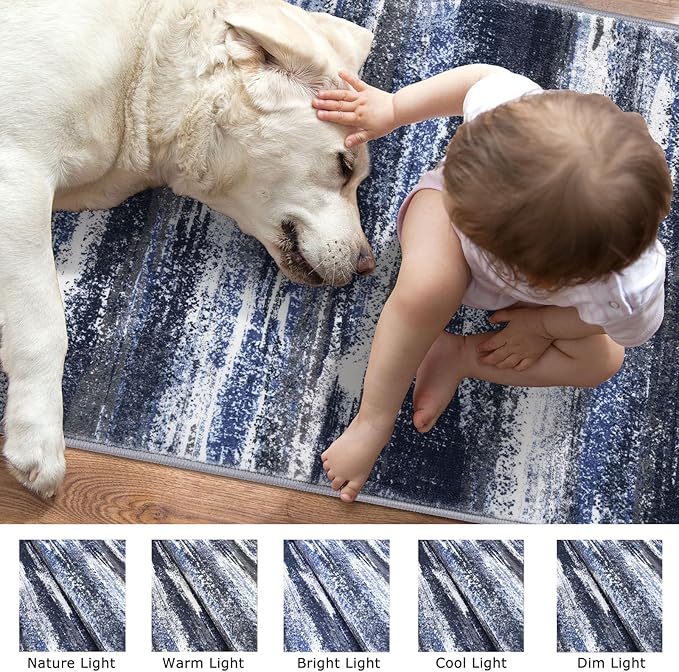 Lansny Modern Abstract Runner Rug 2x5 - Image 7