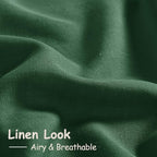 Green Semi Sheer Curtains 120 Inches Long 2 Panels Set Back Tab Loop Pocket - Image 5