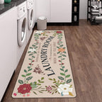 Non Slip Laundry Room Rug, Vintage Washable Runner, 20 x 48 Inch
