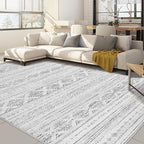 Nakagishi 5x8 Area Rugs Living Room: Washable Boho Large Neutral Soft Farmhouse - Image 2