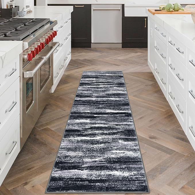 Lansny Modern Abstract Runner Rug 2x6 - Image 2