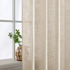 MIULEE Beige Linen Curtains 72 Inch Length 2 Panels - Image 5