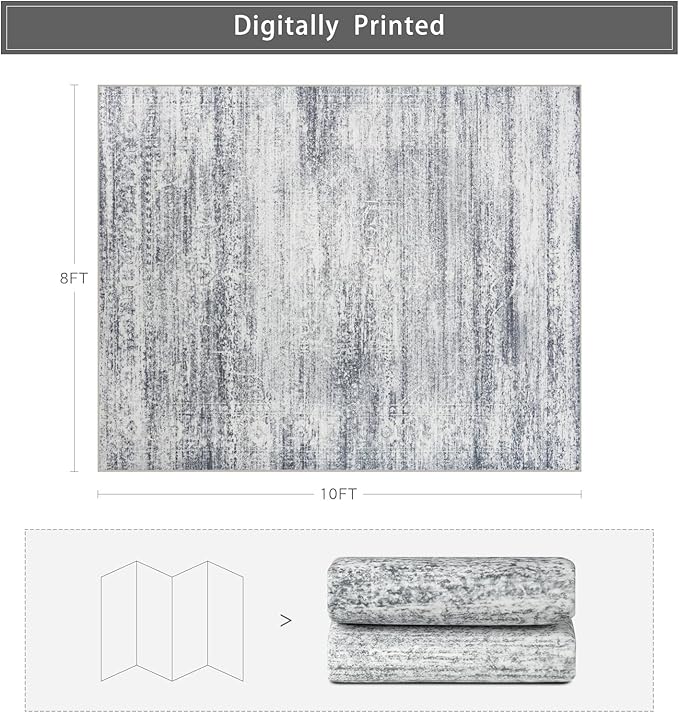 Srugn Washable Rugs 8x10 Area Rugs - Image 2