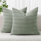 MIULEE Pack of 2 Spring Corduroy Decorative Throw Pillow Covers 16x16 Inch Soft by MIULEE