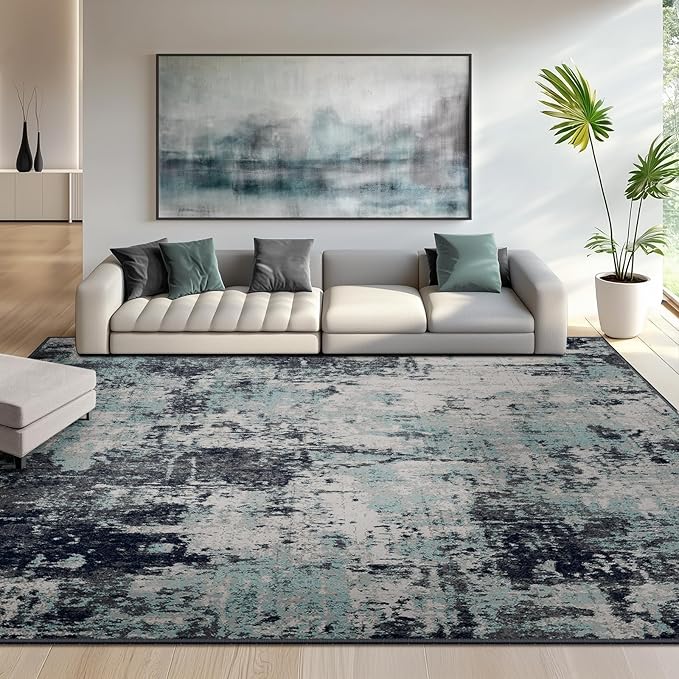 Washable Area Rugs 5'x7' Non-Slip Modern Abstract Soft - Image 3