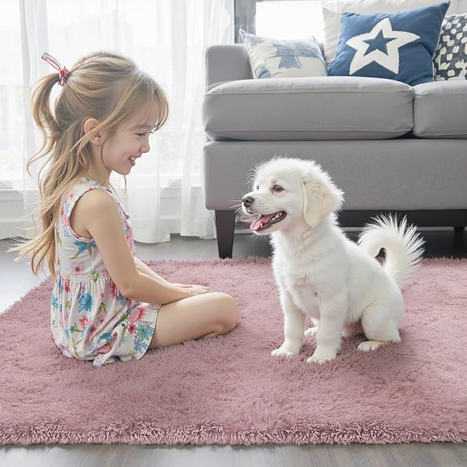 Rugs for Living Room 6x9, Alfombras para Salas Shag Large Plush Soft Area Rug - Image 7