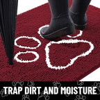 Smiry Dog Door Mat for Muddy Paws, Absorbent Dirt Trapper Non Slip Quick Dry - Image 2