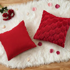 decorUhome Valentine’s Day Soft Plush Throw Pillow Covers 16x16 Inch Set of 2 - Image 4
