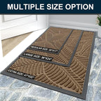 Colorxy Waterproof Doormat, Sturdy Natural Rubber Front Indoor Mat, Non Slip - Image 7