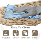 Beige Leaves Outdoor Indoor Entrance Door mat, Absorbent Durable Heavy Duty - Image 5