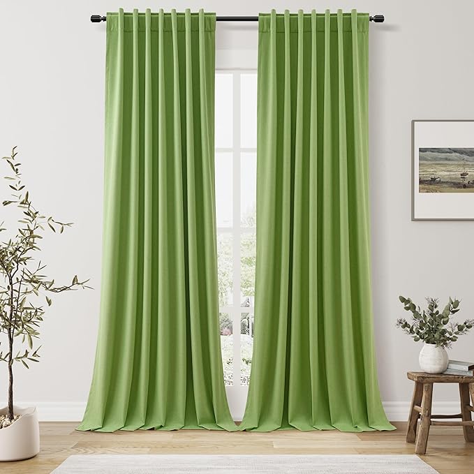 Guken 100% Blackout Curtains 120 Inch Length 2 Panels Set by Guken