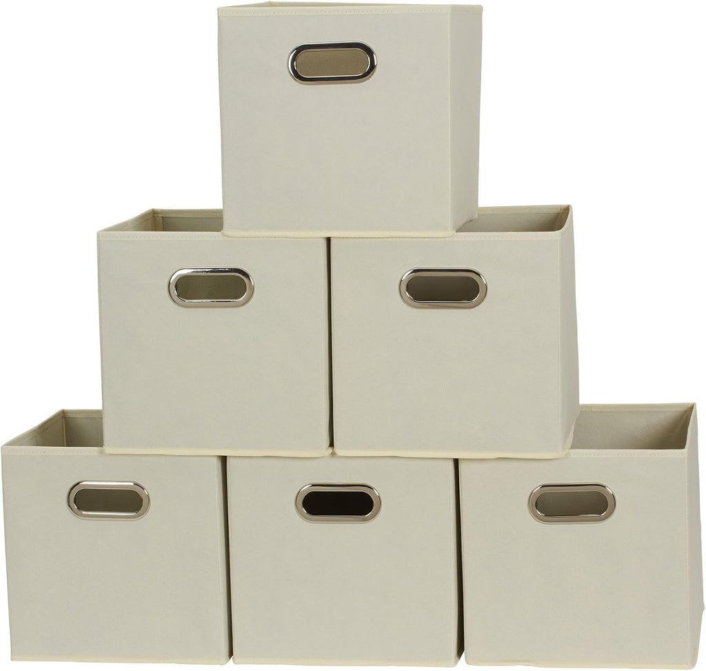 Household Essentials 6 ct Open Fabric Cube Storage Bins, Forest Green