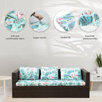 8Pcs Stretch Patio Cushion Covers, Outdoor Couch Covers Replacement, Outdoor - Image 3