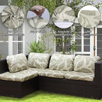 8Pcs Outdoor Cushion Covers, Patio Cushion Covers, Stretch Elastic Slipcovers - Image 3